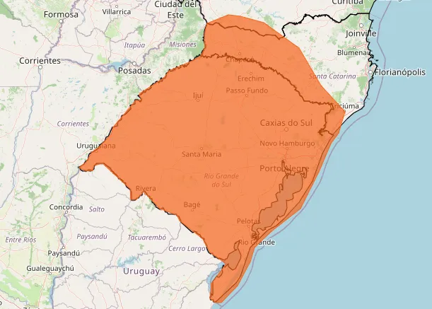 Inmet emite alerta de tempestade para 675 municípios no Sul do Brasil